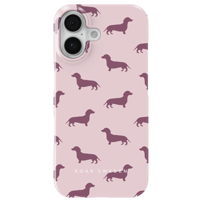 Dachshund Slim mobilskal – Pink Dachshund
