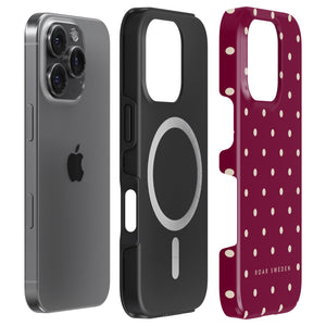 Burgundy Dots - MagSafe Tough Case